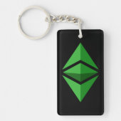 Ethereumのクラシックなロゴの記号の暗号の硬貨Keychain キーホルダー (正面)