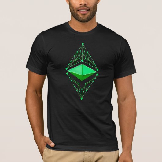 Ethereumのクラシックな緑(文字無し) Tシャツ (正面)