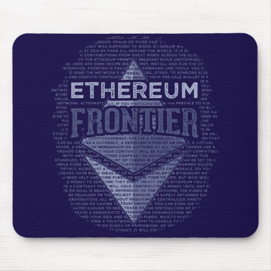 Ethereumのフロンティアのグランジな濃紺のマウスパッド マウスパッド (正面)