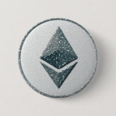 Ethereumのロゴ 缶バッジ (正面)