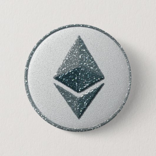 Ethereumのロゴ 缶バッジ (正面)