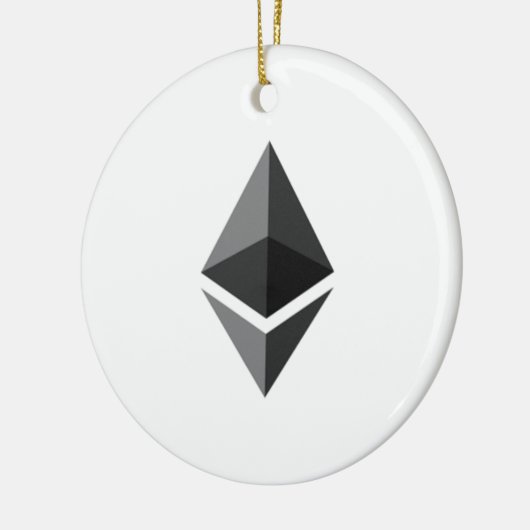 Ethereumの円形のぶら下がったなオーナメント セラミックオーナメント (左)