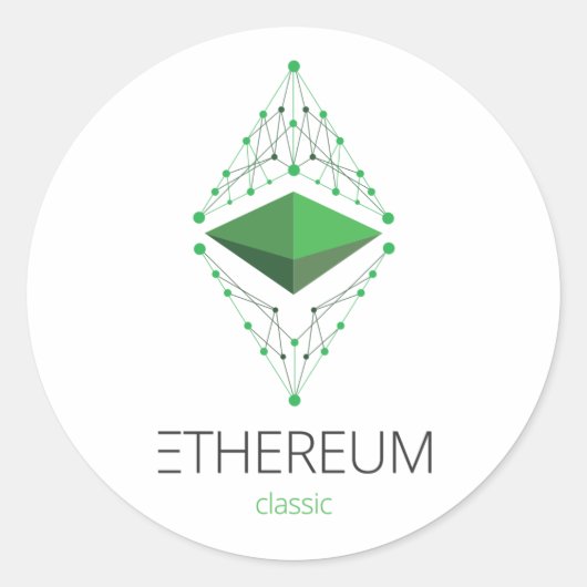 EthereumクラシックステッカーRound Light ラウンドシール (正面)