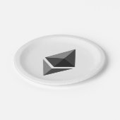 Ethereumグレーアイコン紙プレート ペーパープレート (アングル)