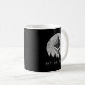 Ethereumコイン月のロゴ暗号トークンhodl ETH Cryp コーヒーマグカップ (正面右)