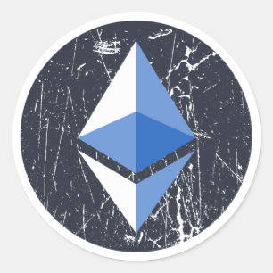 ethereumシンボルグランジ暗号通貨マネー ラウンドシール