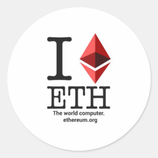 Ethereumステッカーが大好き ラウンドシール