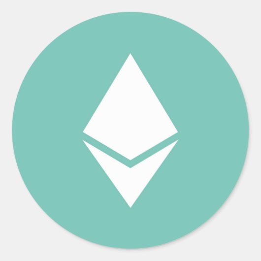 Ethereumステッカー ラウンドシール (正面)