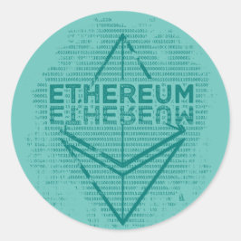 Ethereumバイナリステッカー ラウンドシール