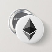 Ethereumボタンかピン 缶バッジ (正面&裏面)