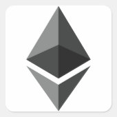 Ethereumロゴのみ スクエアシール (正面)