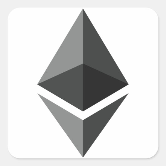 Ethereumロゴのみ スクエアシール (正面)