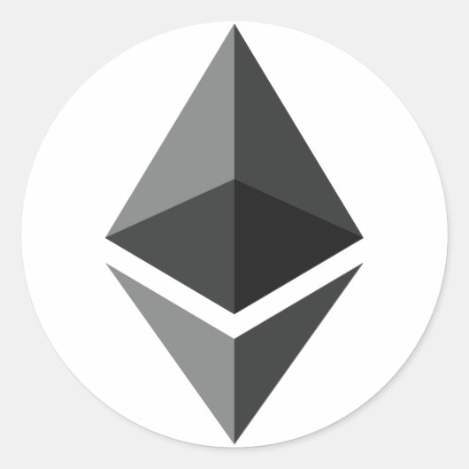 Ethereumロゴシール ラウンドシール (正面)