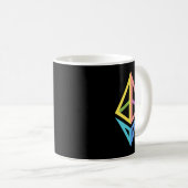 EthereumロゴダイヤモンドエッセンシャルTシャツ コーヒーマグカップ (正面右)