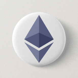 Ethereum紫色の暗号シンボル 缶バッジ