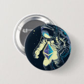 Ethereum Crypto宇宙飛行士 – Eth To The Moon 缶バッジ (正面&裏面)