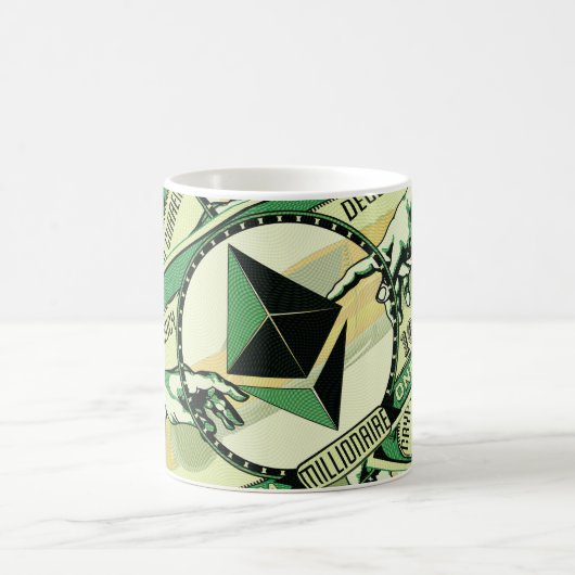 Ethereum Crypto ETH億万長者グラフィック コーヒーマグカップ (中央)