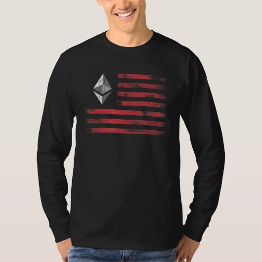 Ethereum Crypto Eth Cryptocurrencyフラグの男性と女性 Tシャツ (正面)