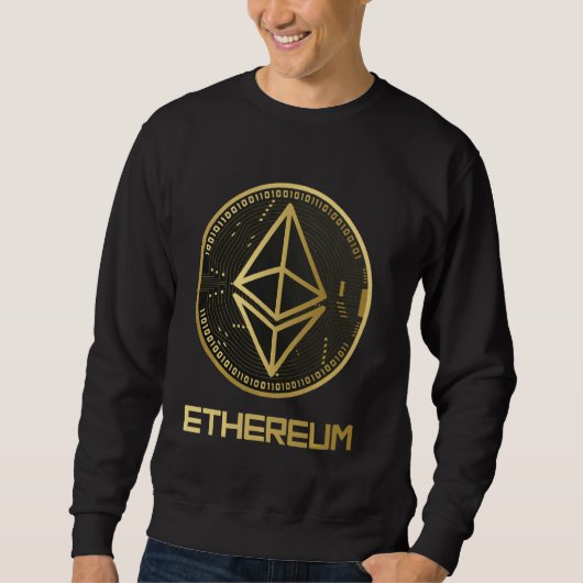 Ethereum Cryptocurrency Crypto Money Blockchain Di スウェットシャツ (正面)