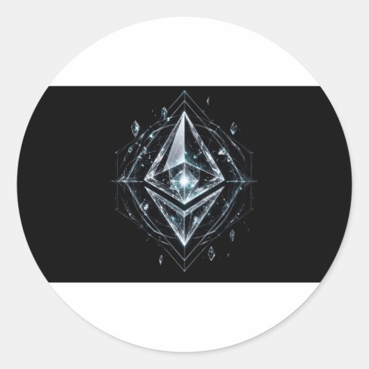 Ethereum Crystal Relic Sticker ラウンドシール (正面)