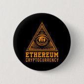 Ethereum ETHすべての目を見るクリプトイルミナティギフト 缶バッジ (正面)