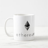 Ethereum Ethのロゴの記号のCryptocurrencyのコーヒー・マグ コーヒーマグカップ (左)