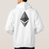 Ethereum ETHのロゴ|のフード付きスウェットシャツ パーカ (裏面)