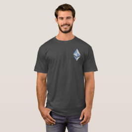 Ethereum ETHの灰色及び青のロゴ|のワイシャツ Tシャツ