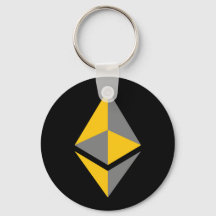 Ethereum ETHグレーと金ゴールドのロゴ |基本キーチェーン
