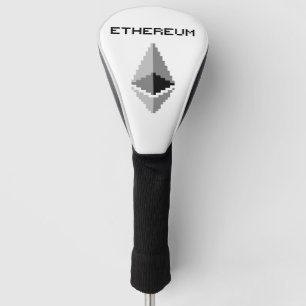 Ethereum ETH 8ビットロゴ ゴルフクラブヘッドカバー ゴルフヘッドカバー