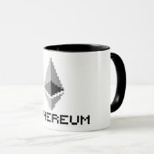 Ethereum ETH 8ビットロゴ | マグカップ (正面右)
