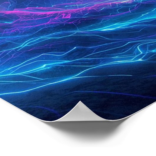 Etheric Topography: A Neon Synthwave Odyssey ポスター (角)