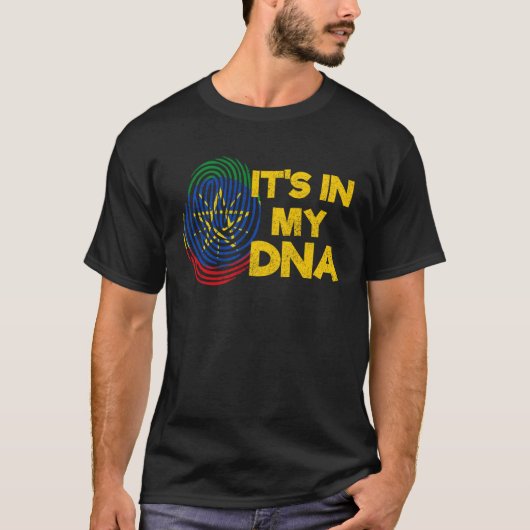 Ethiopia Ethiopian DNA Africa Flag Proud Love Mela Tシャツ (正面)