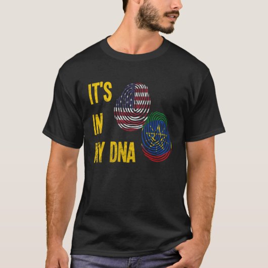 Ethiopia Ethiopians Africa Flag Proud DNA American Tシャツ (正面)