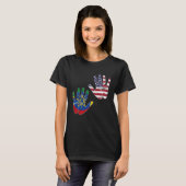 Ethiopia Ethiopians Africa Flag Proud DNA American Tシャツ (正面フル)