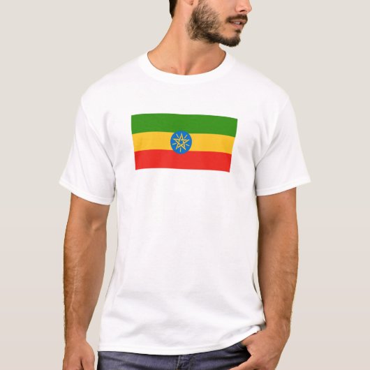 Ethiopia Flag T-Shirt, Patriotic T-Shirts, Tシャツ (正面)