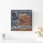 Ethiopia Haile Selassie Rasta Jah Rastafari Roots スクエア壁時計 (ホーム)