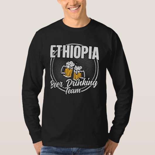 Ethiopia Squad Ale  Ethiopian Beer Drinking Team Tシャツ (正面)