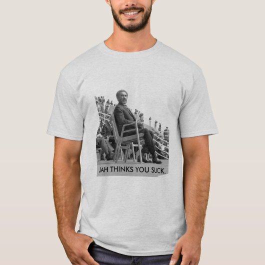 ethiopian_emperor_haile_selassie_e0、JAHは…考えます Tシャツ (正面)