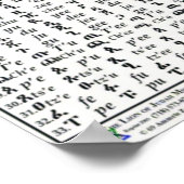 Ethiopian Fidel Feedel Alphabet Amharic Poster ポスター (角)