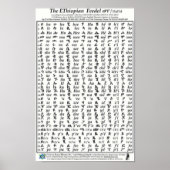 Ethiopian Fidel Feedel Alphabet Amharic Poster ポスター (正面)