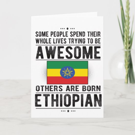 Ethiopian Flag Ethiopia Heritage Ethiopian Roots カード (正面)