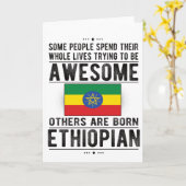 Ethiopian Flag Ethiopia Heritage Ethiopian Roots カード (黄色い花)
