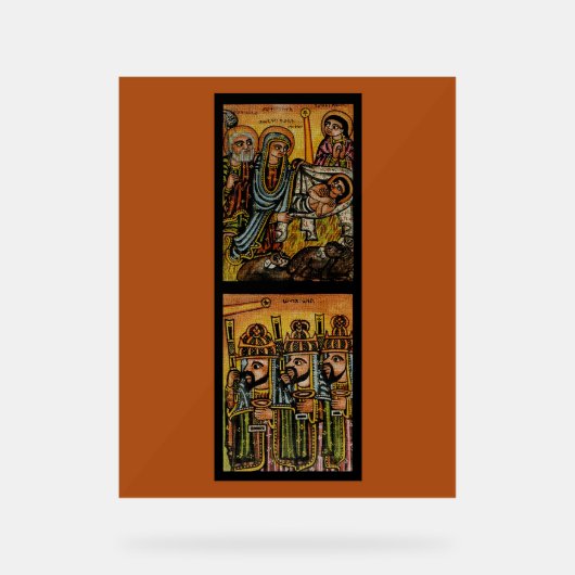 Ethiopian Nativity Icon アクリルサイン (正面)