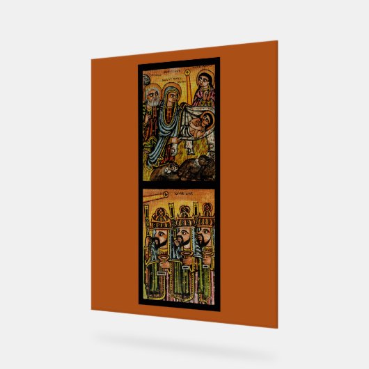 Ethiopian Nativity Icon アクリルサイン (傾斜)