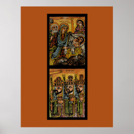 Ethiopian Nativity Icon ポスター