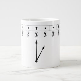 Ethiopian Numeral Clock ジャンボコーヒーマグカップ