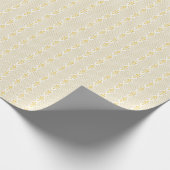 Ethiopian Orthodox Cross Pattern Gold on white ラッピングペーパー (角)