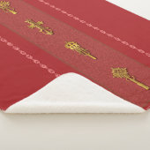 Ethiopian Orthodox Crosses – Gold on Red シェルパブランケット (3/4)