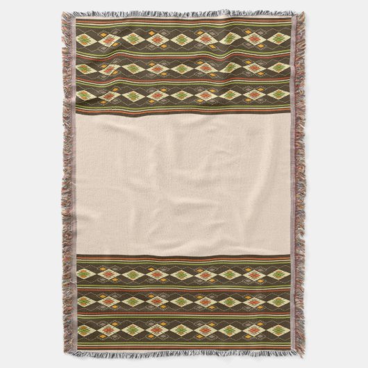 Ethiopian Tebeb Pattern スローブランケット (正面縦)